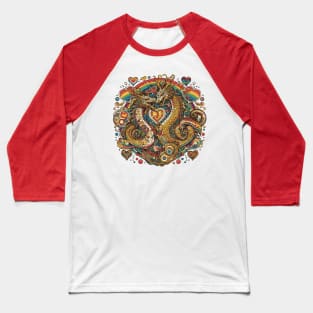 Valentines Dragon Love Baseball T-Shirt